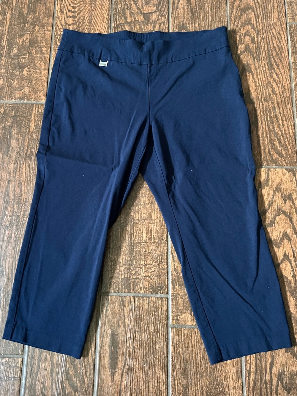 Alfani Skinny Stretch Navy Stretch Cropped Pants size 16